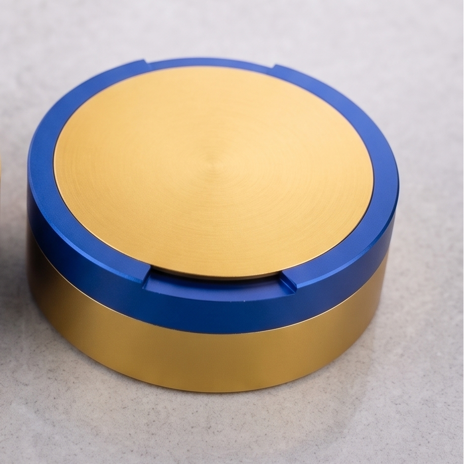 Duo Edition snusdosa – Guld med blå ring